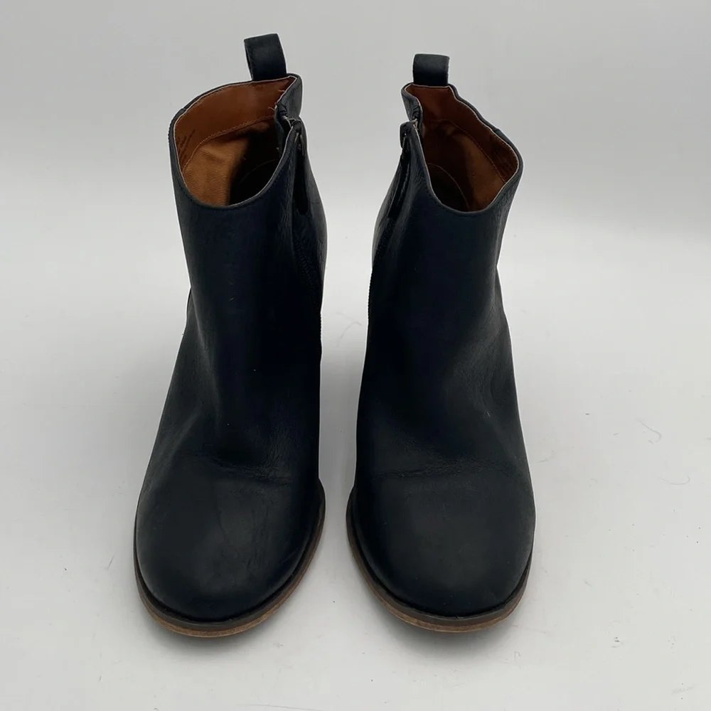 BP Black Ankle Booties women 10M leather casual festival office retro Y2K